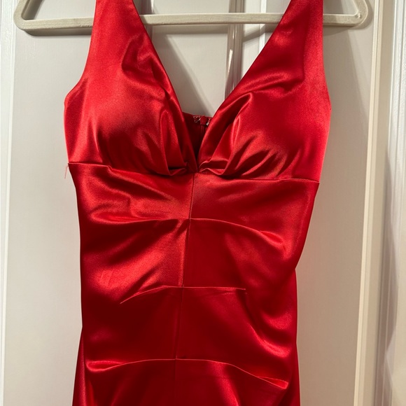 Red cocktail dress. Bought at boutique. - Picture 2 of 7